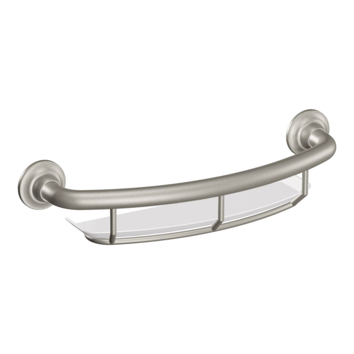 Moen Grab Bar with Shelf (Brushed Nickel) 16 in.