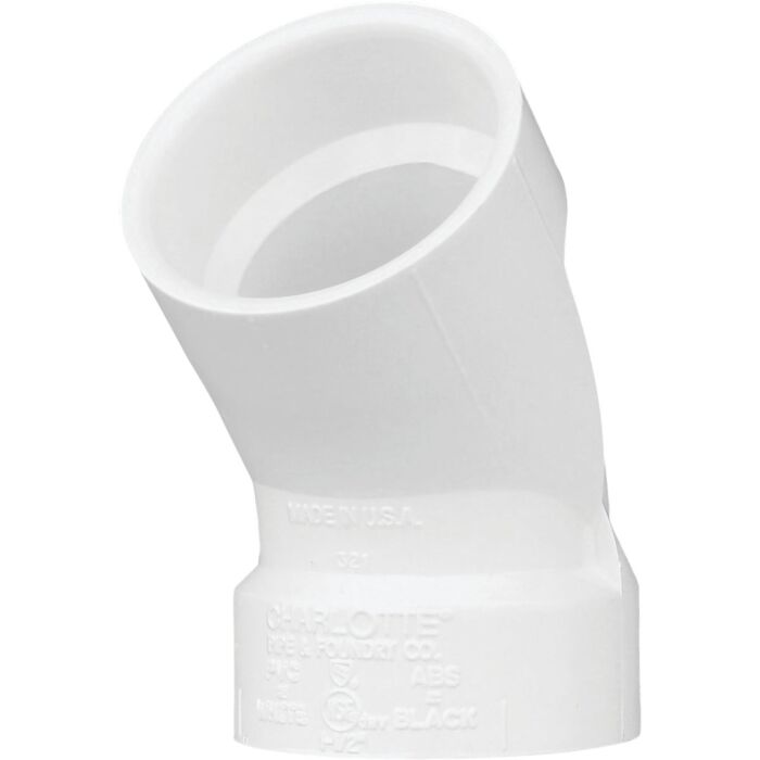 Charlotte Pipe PVC 45 deg Sanitary Elbow - 1-1/2 in.