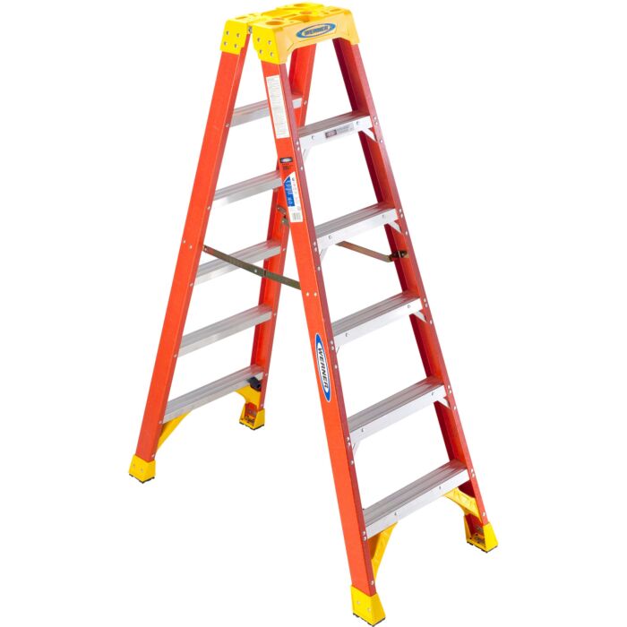 Werner Type IA Fiberglass Twin Ladder - 6 ft