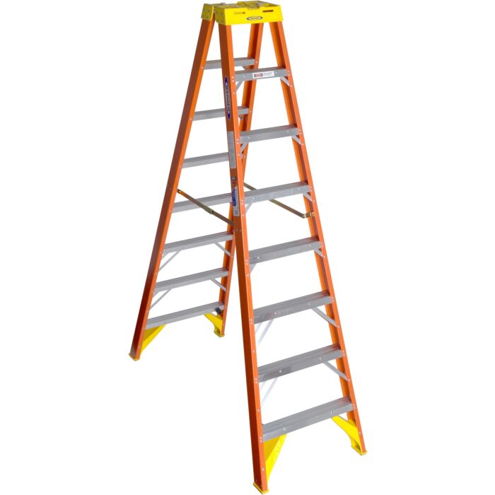 Werner Type IA Fiberglass Twin Ladder - 8 ft