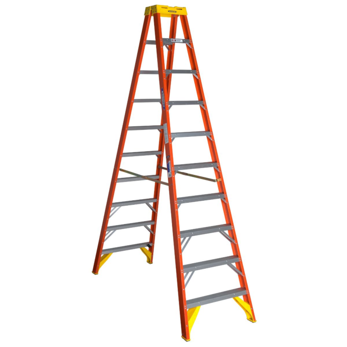 Werner Type IA Fiberglass Twin Ladder - 10 ft