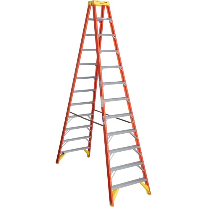 Werner Type IA Fiberglass Twin Ladder - 12 ft