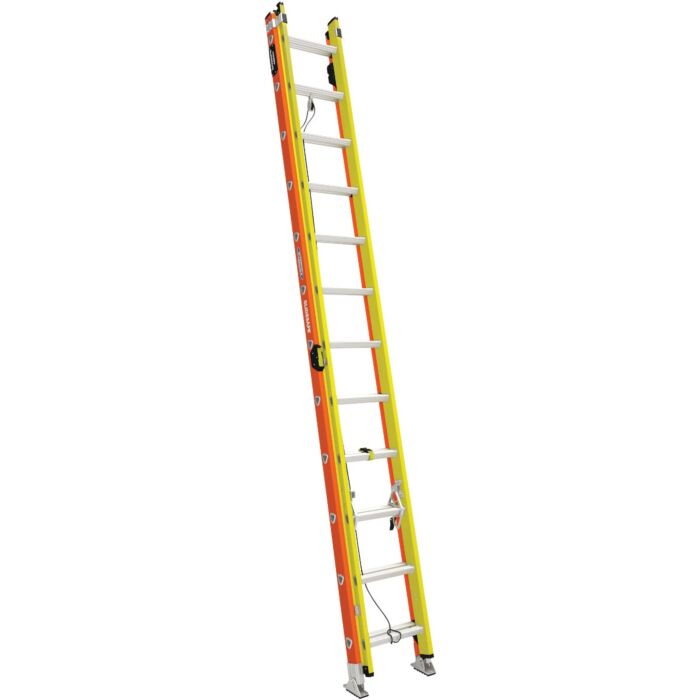 Werner Type IA Fiberglass GLIDESAFE™ Tri-Rung Extension Ladder - 24 ft