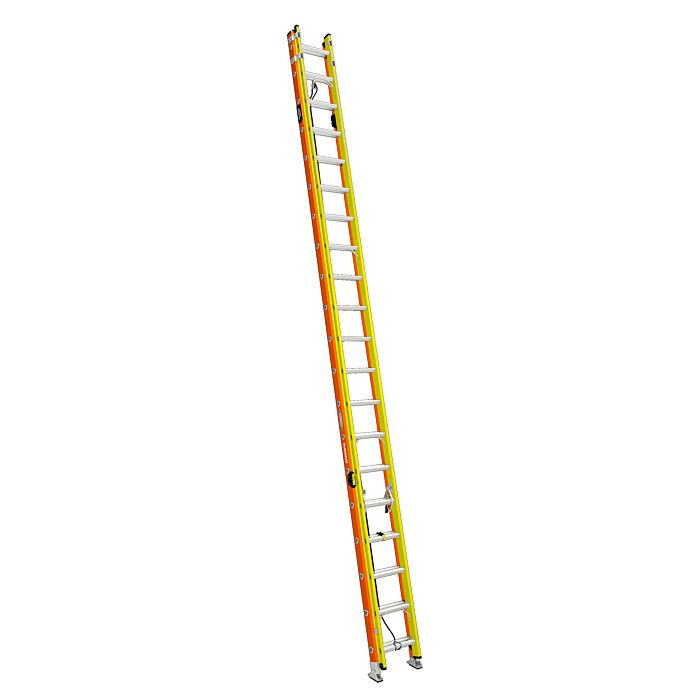 Werner Type IA Fiberglass GLIDESAFE™ Tri-Rung Extension Ladder - 40 ft