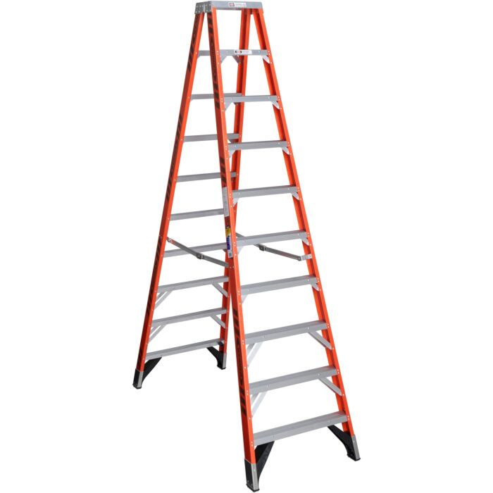 Werner Type IAA Fiberglass Twin Ladder - 10 ft