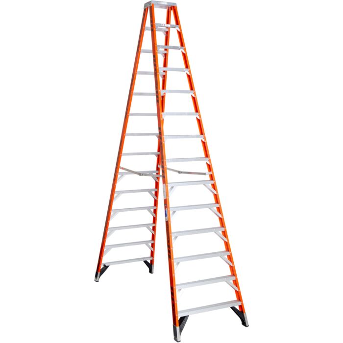 Werner Type IA Fiberglass Twin Ladder - 14 ft