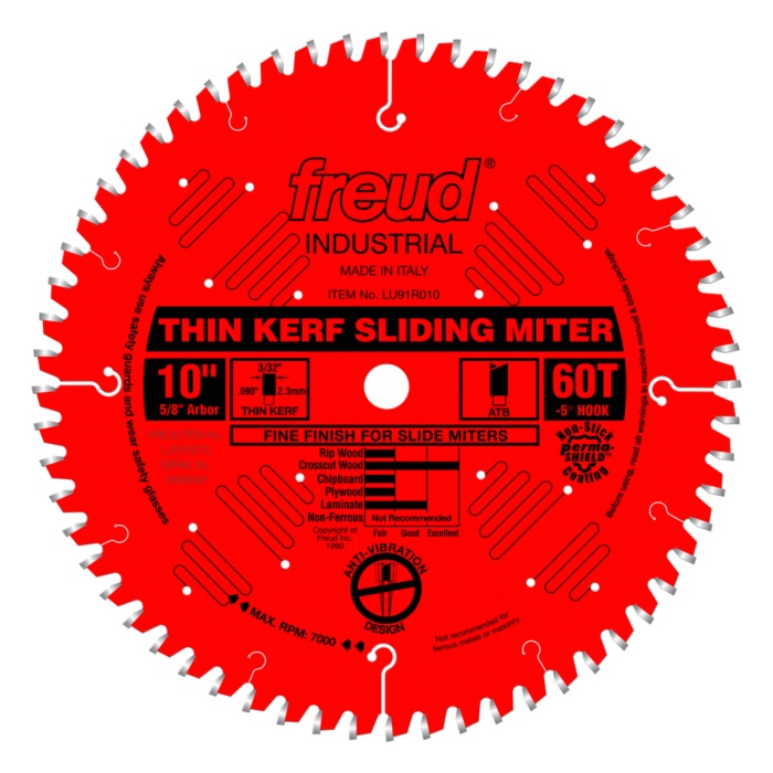 Freud Tools Thin Kerf Sliding Compound Miter Saw Blade - 10 in.