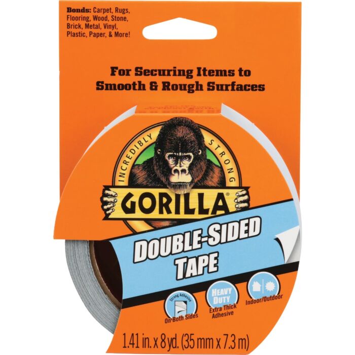 Gorilla Double-Sided Duct Tape (Gray) 1.41 in. x 8 yd.