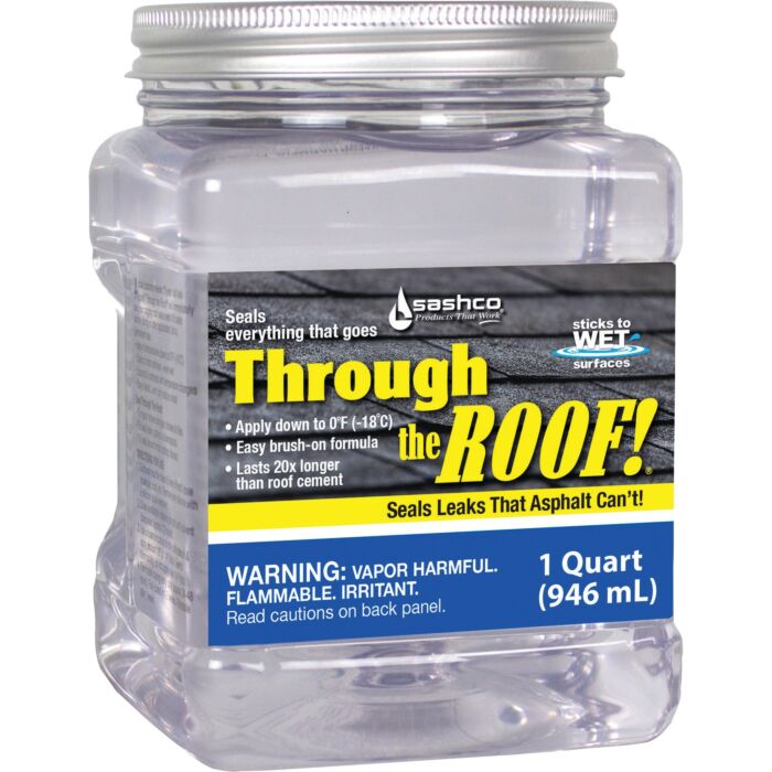 Sashco Through the Roof! Clear Cement & Patching Sealant - 1 Quart