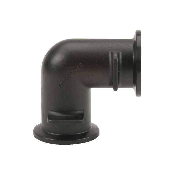 Banjo 2" Standard Port Flange 90deg Elbow, Poly