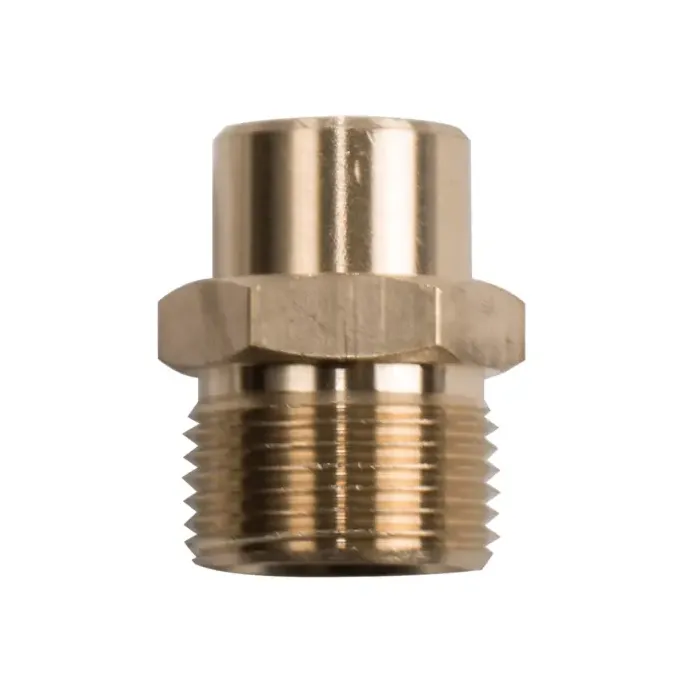 BE 1/4" Female NPT x M22 Male Brass Twist Adapter