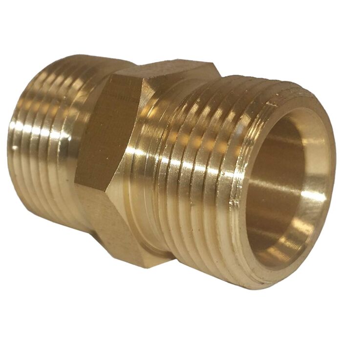 BE M22 Male x M22 Male Brass Twist Adapter