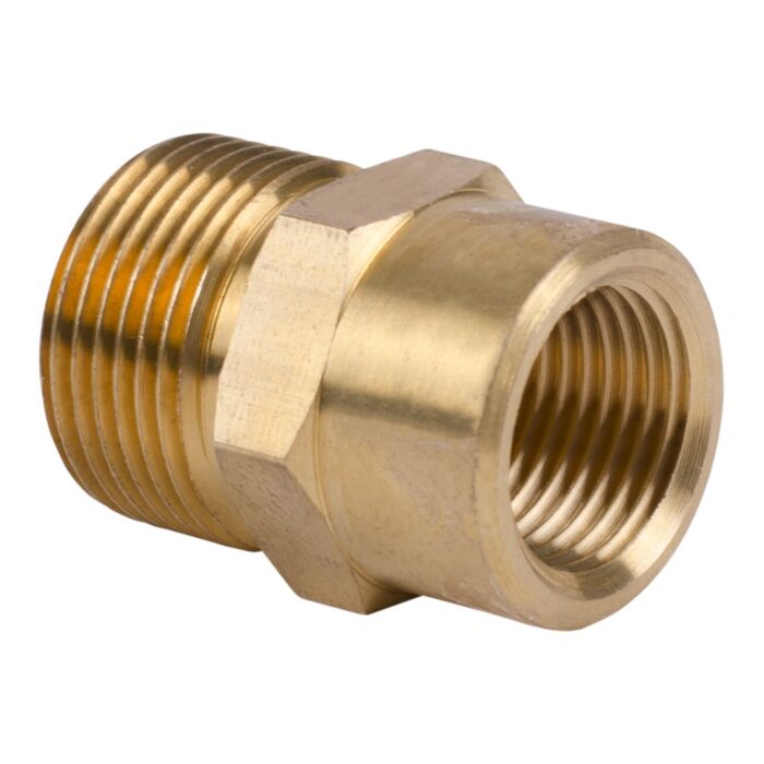 JE Adams Industries, Ltd 3/8" Female NPT x M22 Male Brass Twist Adapter