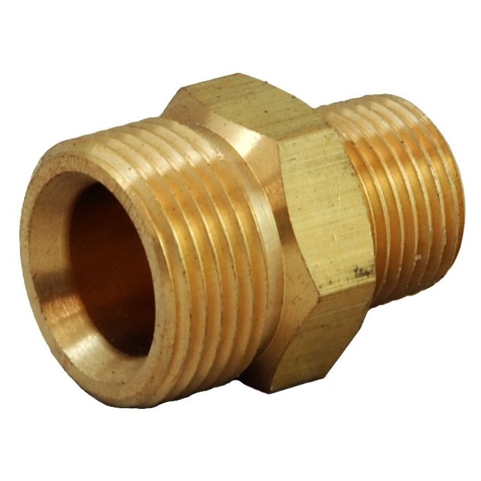 BE 3/8" Male NPT x M22 Male Brass Twist Adapter