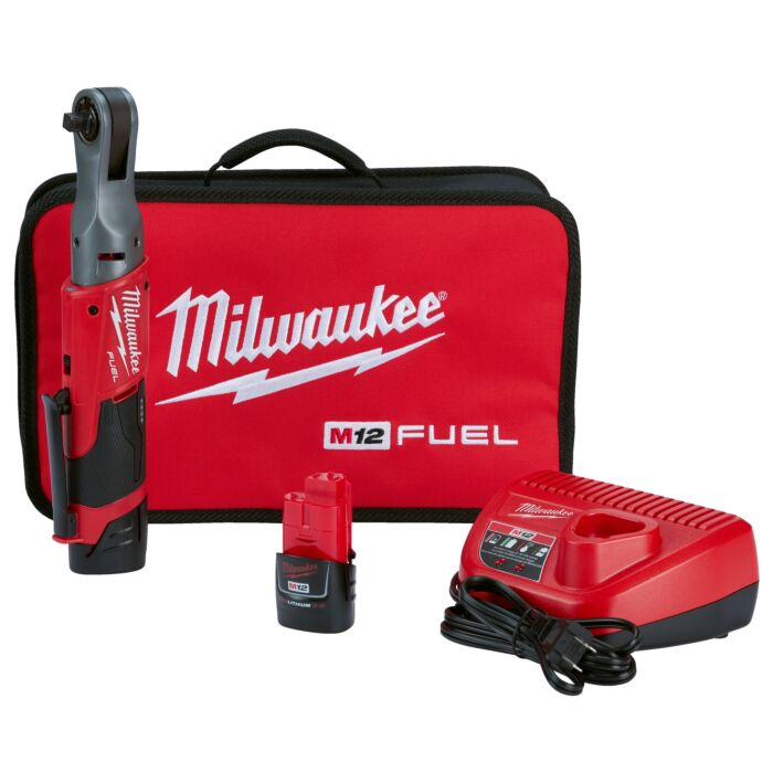 Milwaukee M12 FUEL™ 3/8 in. Ratchet 2 Battery Kit