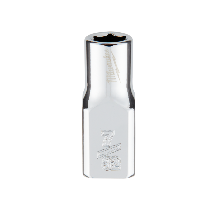 Milwaukee 1/4" Drive 7/32" SAE Socket with FOUR FLAT™ Sides