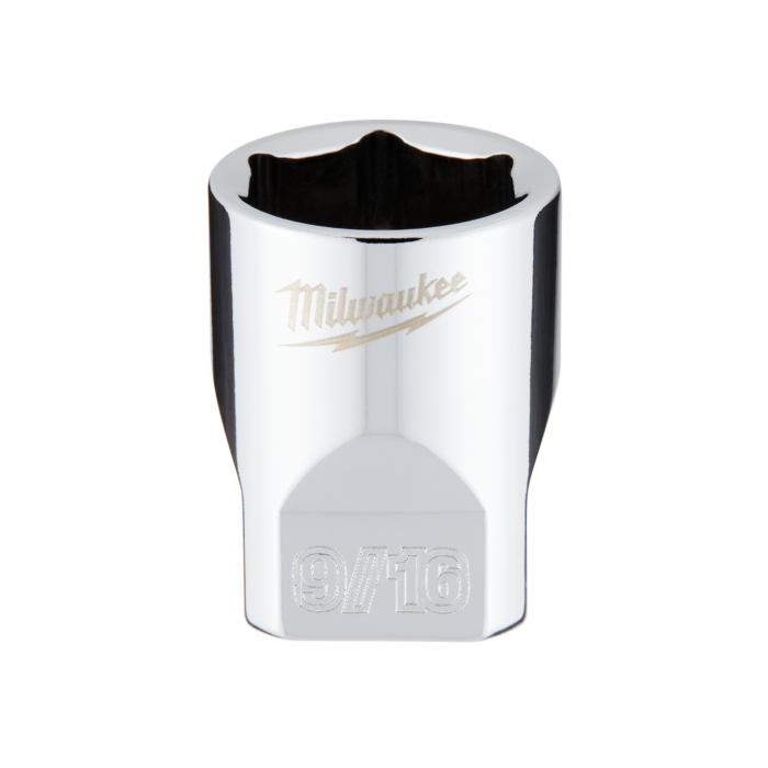 Milwaukee 1/4" Drive 9/16" SAE Socket with FOUR FLAT™ Sides