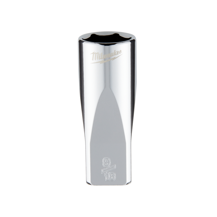 Milwaukee 1/4" Drive 9/16" SAE Deep Socket with FOUR FLAT™ Sides