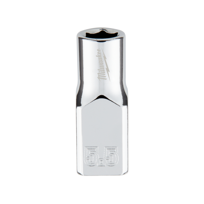 Milwaukee 1/4" Drive 5.5mm Metric Socket with FOUR FLAT™ Sides