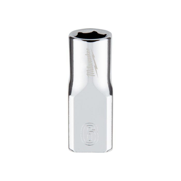 Milwaukee 1/4" Drive 6mm Metric Socket with FOUR FLAT™ Sides