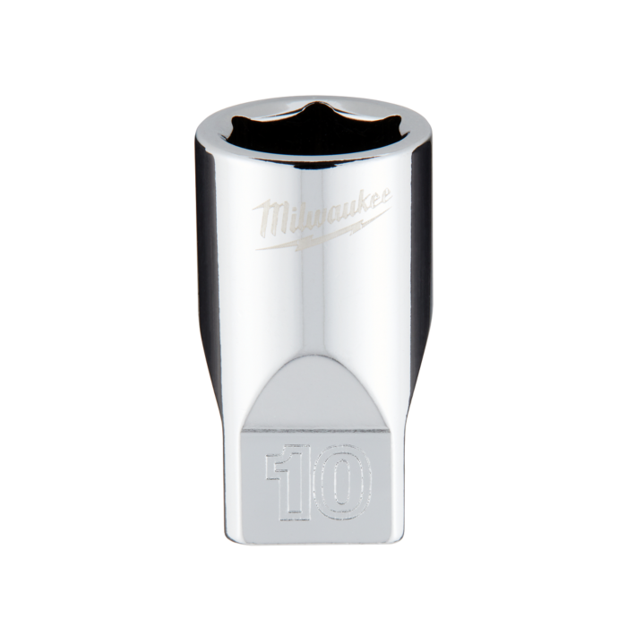 Milwaukee 1/4" Drive 10mm Metric Socket with FOUR FLAT™ Sides