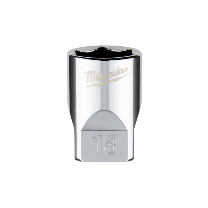 Milwaukee 1/4" Drive 13mm Metric Socket with FOUR FLAT™ Sides
