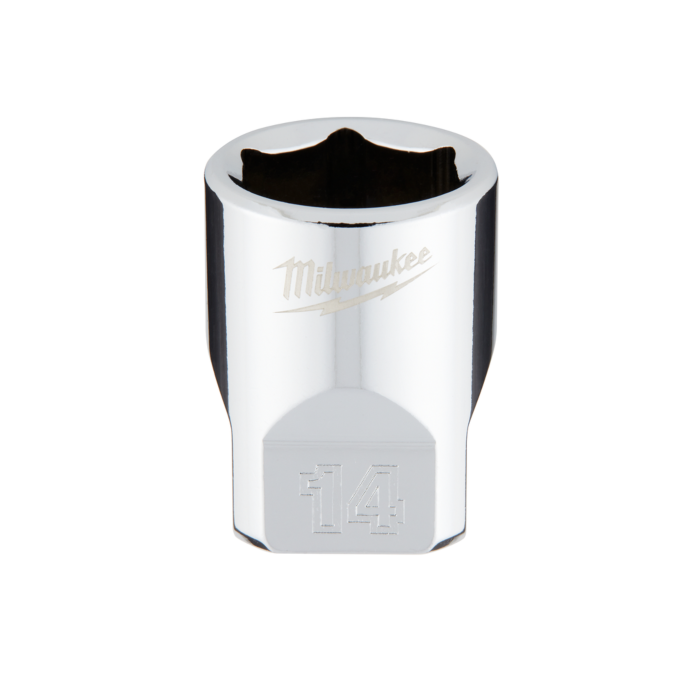 Milwaukee 1/4" Drive 14mm Metric Socket with FOUR FLAT™ Sides