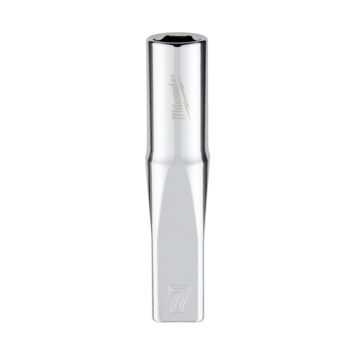 Milwaukee 1/4" Drive 7mm Metric Deep Socket with FOUR FLAT™ Sides