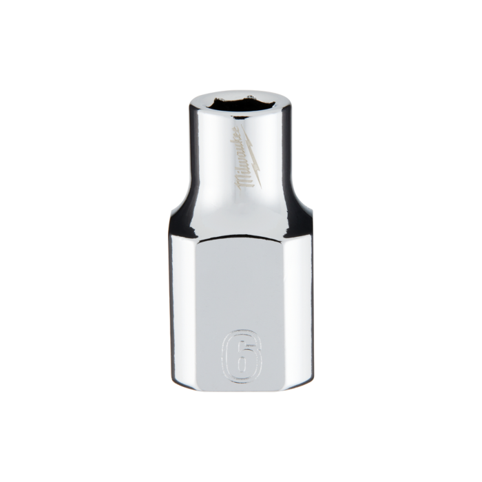Milwaukee 3/8" Drive 6mm Metric Socket with FOUR FLAT™ Sides