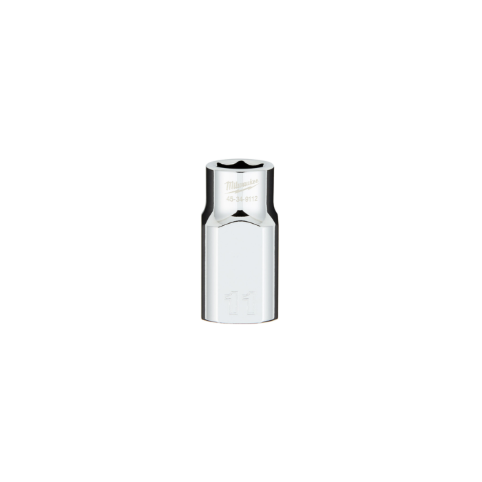 Milwaukee 1/2" Drive 11MM Metric 6-Point Socket with FOUR FLAT™ Sides