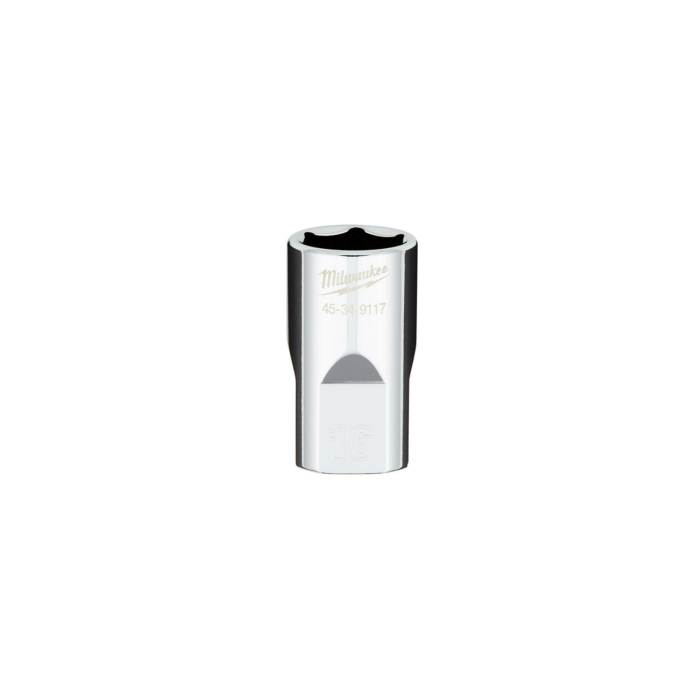 Milwaukee 1/2" Drive 16MM Metric 6-Point Socket with FOUR FLAT™ Sides