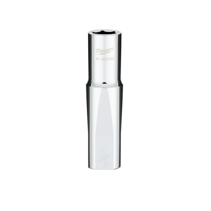 Milwaukee 1/2" Drive 1/2" SAE 6-Point Deep Socket with FOUR FLAT™ Sides