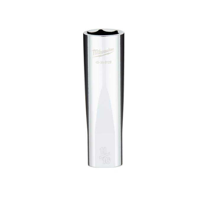Milwaukee 1/2" Drive 11/16" SAE 6-Point Deep Socket with FOUR FLAT™ Sides