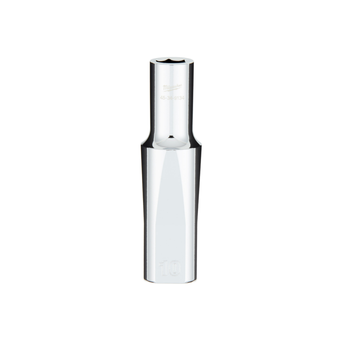 Milwaukee 1/2" Drive 10MM Metric 6-Point Deep Socket with FOUR FLAT™ Sides
