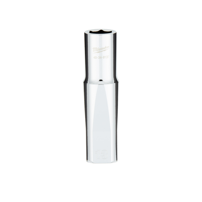 Milwaukee 1/2" Drive 13MM Metric 6-Point Deep Socket with FOUR FLAT™ Sides