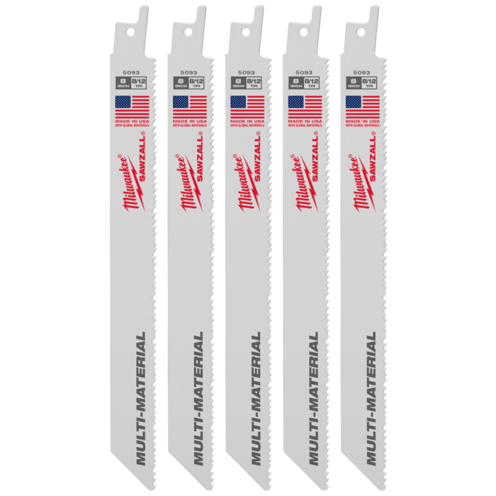 Milwaukee 8" 8/12 TPI SAWZALL® Blade for Multi-Material (5 PK)