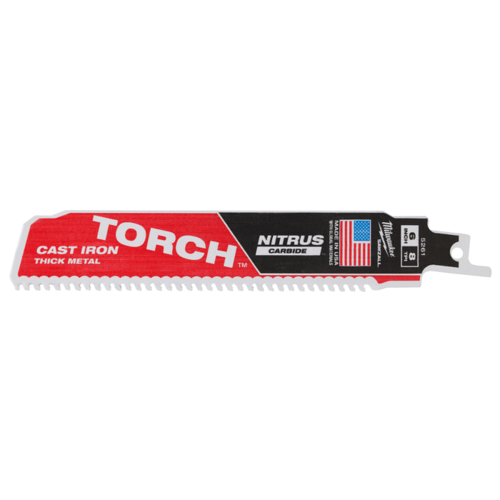 Milwaukee 6" 8 TPI TORCH™ with NITRUS™ Carbide SAWZALL® Blade for Cast Iron (1 PK)