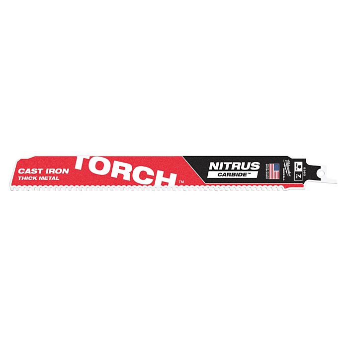 Milwaukee 9" 8 TPI TORCH™ with NITRUS™ Carbide SAWZALL® Blade for Cast Iron (3 PK)