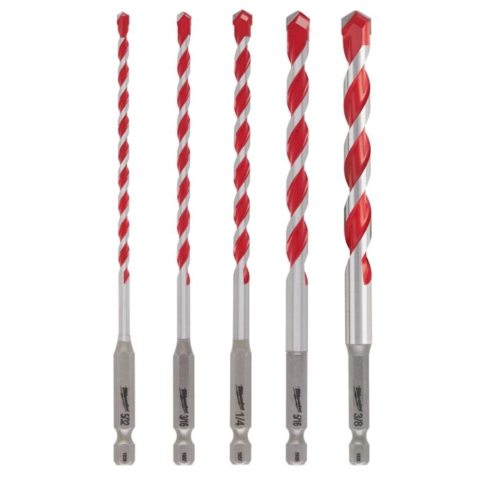 Milwaukee 5PC SHOCKWAVE™ Impact Duty Carbide Hammer Drill Bit Set