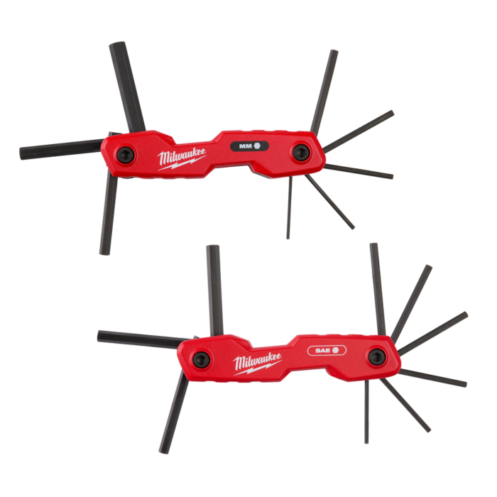 Milwaukee 2PC 17-Key Folding Hex Key Sets - SAE/Metric