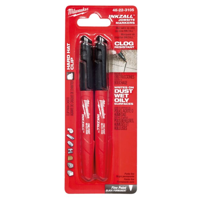 Milwaukee 2PK INKZALL™ Black Fine Point Marker