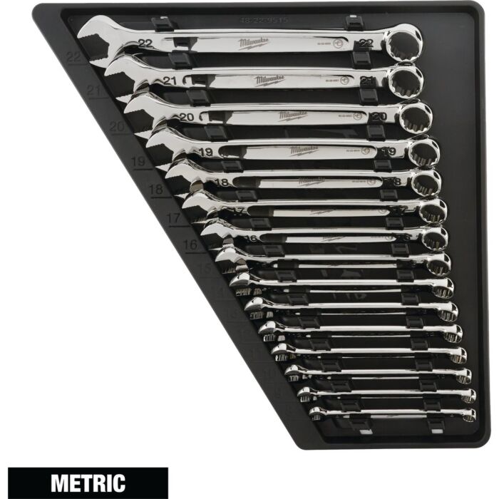 Milwaukee 15pc Combination Wrench Set - Metric