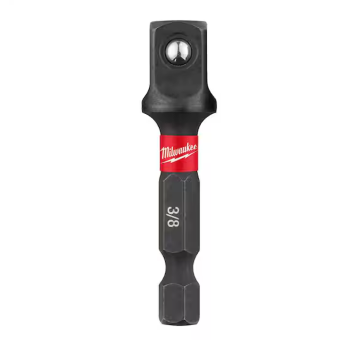 Milwaukee SHOCKWAVE™ Impact Duty 1/4" Hex to 3/8" Square Socket Adapter (10pk)