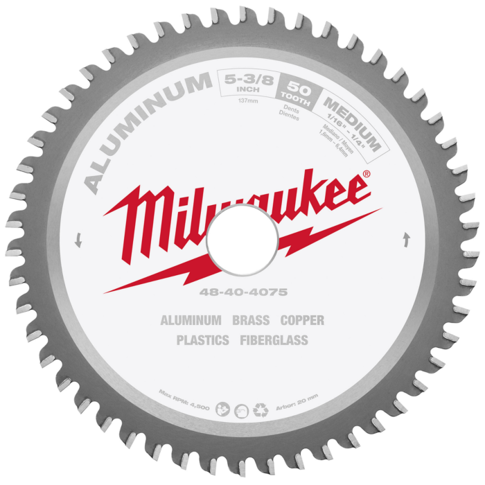 Milwaukee 5-3/8" Aluminum Cutting Circular Saw Blade