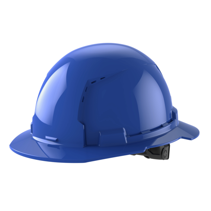 Milwaukee BOLT™ Blue Full Brim Vented Hard Hat w/6pt Ratcheting Suspension (USA) - Type 1, Class C