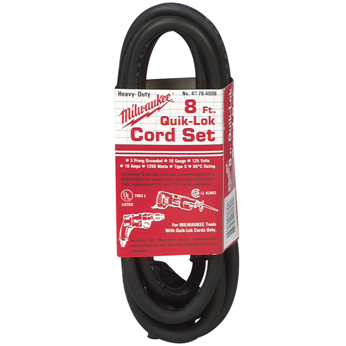 Milwaukee 8 ft. 3-Wire QUIK-LOK™ Cord