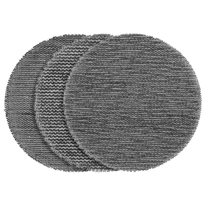 Milwaukee 3” Assorted 80, 120, 180 Grit Mesh Sanding Discs with POWERGRID™ Tear Resistant Mesh – (12 PK) + Pad Saver