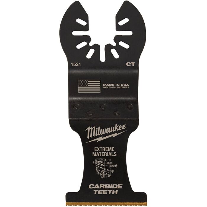 Milwaukee 1-3/8” Carbide Teeth Multi-Material Universal Fit Oscillating Multi-Tool Blade (1 PK)