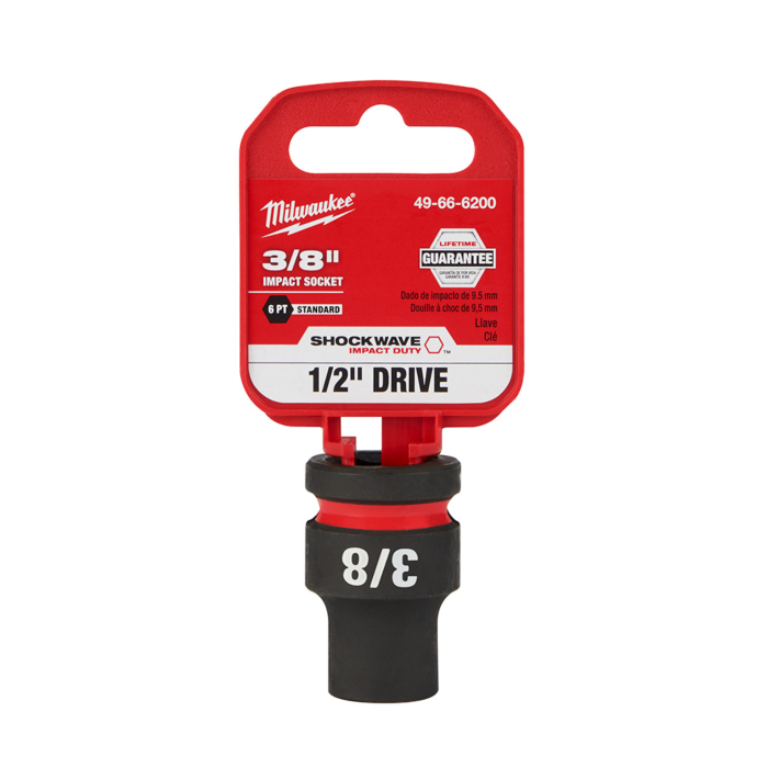 Milwaukee SHOCKWAVE™ Impact Duty 1/2" Drive 3/8" Standard 6 Point Socket