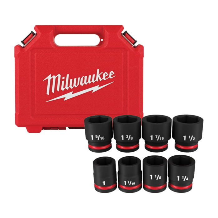 Milwaukee 8PC SHOCKWAVE™ Impact Duty 3/4" Drive SAE Standard 6 Point Socket Set